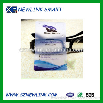 clear frosted plastic business cards